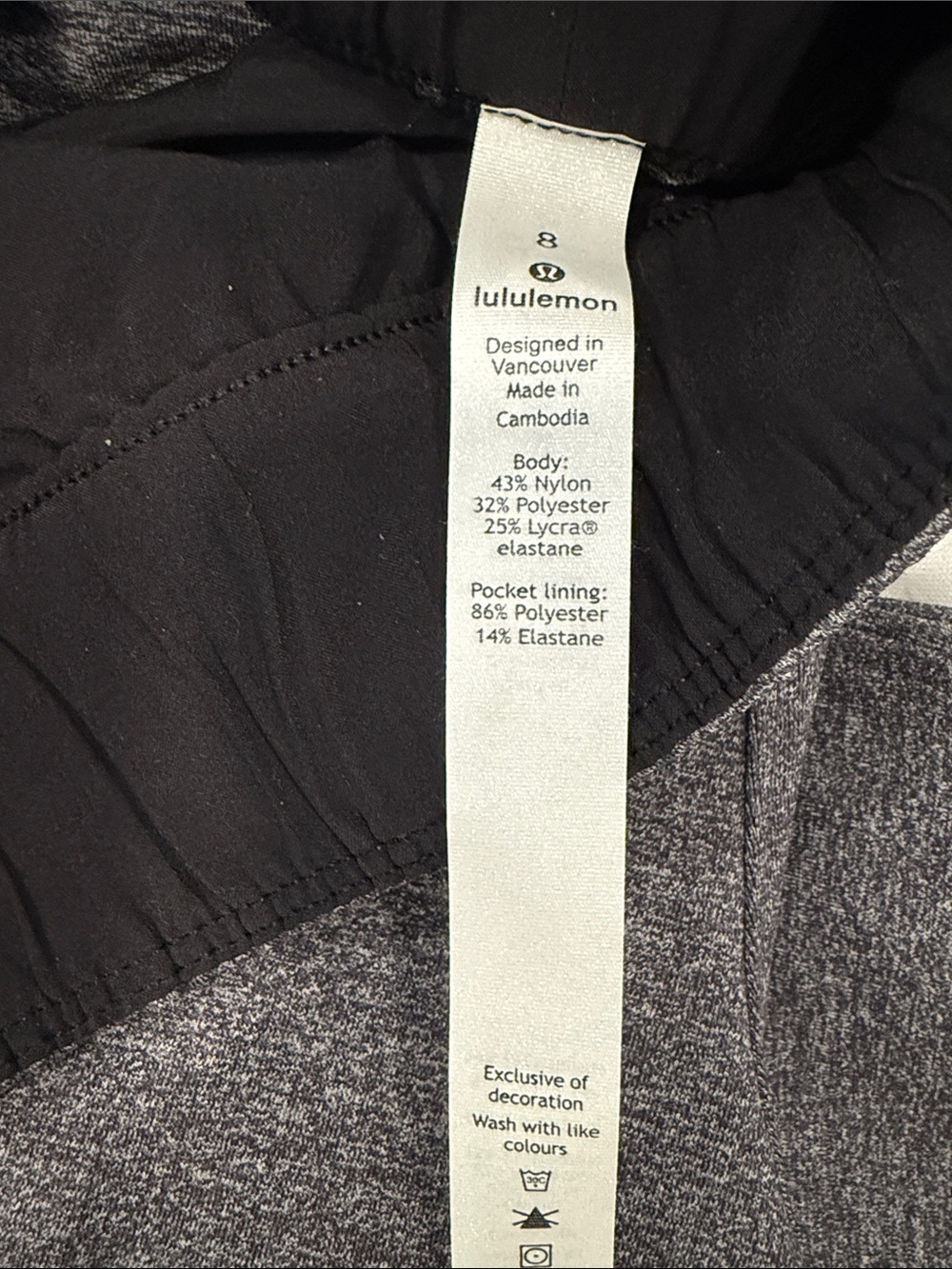 lululemon athletica Gray and Black Leggings